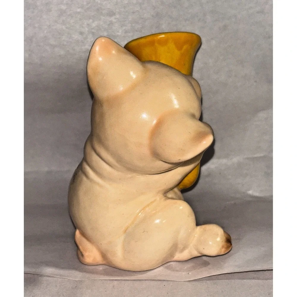Vintage Goebel W Germany Pig Playing Tuba Figurine Glossy Porcelain